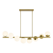 Savoy House Turin 8 Light 45" Wide Abstract Linear Chandelier Warm Brass