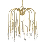 Savoy House Anholt 8 Light 32" Wide Crystal Abstract Chandelier Noble Brass
