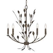 Savoy House Laska 5 Light 24" Wide Taper Candle Style Chandelier Enchanted Bronze