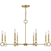 Savoy House Noah 8 Light 40" Wide Taper Candle Style Chandelier Gold Armory