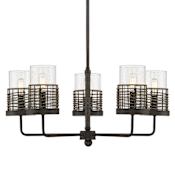 Savoy House Granada 5 Light 25" Wide Chandelier Gunsmoke / Gray