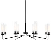 Savoy House Baker 8 Light 44" Wide Chandelier Matte Black