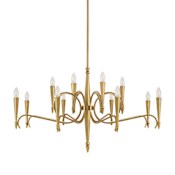 Savoy House Tremont 12 Light 44" Wide Taper Candle Style Chandelier Riviera Brass