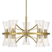 Savoy House Bennington 10 Light 31" Wide Chandelier Warm Brass