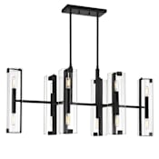 Savoy House Winfield 12 Light 38" Wide Linear Chandelier Matte Black