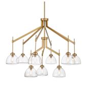 Savoy House Corbin 9 Light 41" Wide Abstract Chandelier Warm Brass