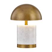 Savoy House Cora 10" Tall LED Buffet Rechargeable Table Lamp by Coco & Dash Brass