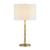 Savoy House Bartow 30" Tall Buffet Table Lamp Warm Brass / White