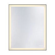 Savoy House Paulding 30"W x 36"H Rectangular Flat Glass and Metal Wall Mounted Bathroom Mirror with Lighting N/A