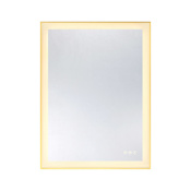 Savoy House Paulding 24"W x 32"H Rectangular Flat Glass and Metal Wall Mounted Bathroom Mirror with Lighting N/A