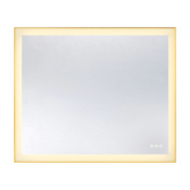 Savoy House Paulding 30"W x 36"H Rectangular Flat Glass and Metal Wall Mounted Bathroom Mirror with Lighting N/A