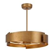 Savoy House Amiena 28" Wide LED 3 Blade Fandelier Gold Patina