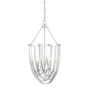 Savoy House Jennings 3 Light 17" Wide LED Taper Candle Pendant Polished Nickel