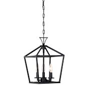 Savoy House Townsend 3 Light 10" Wide Taper Candle Pendant with Flared Loop Matte Black