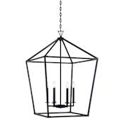Savoy House Townsend 6 Light 24" Wide Taper Candle Pendant with Flared Loop Classic Bronze