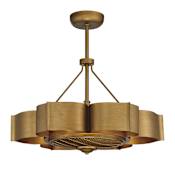 Savoy House Stockholm 14" LED Indoor Ceiling Fan with Remote Control Gold Patina