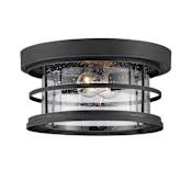 Savoy House Barrett 2 Light Outdoor Flush Mount Ceiling Fixture Black