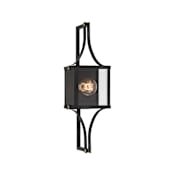 Savoy House Raeburn 23" Tall Outdoor Wall Sconce Matte Black / Brushed Brass
