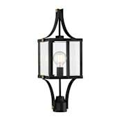 Savoy House Raeburn 24" Tall Post Light Matte Black / Brushed Brass
