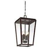 Savoy House Milton 4 Light 12" Wide Outdoor Taper Candle Pendant English Bronze