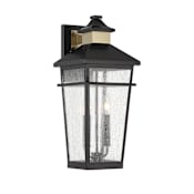 Savoy House Kingsley 2 Light 21" Tall Wall Sconce Matte Black / Warm Brass