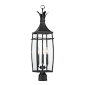 Savoy House Montpelier 3 Light 29" Tall Post Light Matte Black
