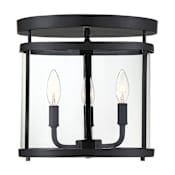 Savoy House Penrose 3 Light 13" Wide Semi-Flush Ceiling Fixture Black