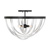 Savoy House Jennings 4 Light 24" Wide Semi-Flush Ceiling Fixture Matte Black