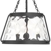 Savoy House Crawford 3 Light 15" Wide Semi-flush Ceiling Fixture Matte Black