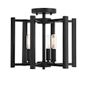 Savoy House Benson 3 Light 13" Wide Semi-Flush Ceiling Fixture Matte Black