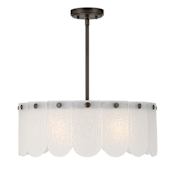 Savoy House Ashton 4 Light 20" Wide Semi-Flush Drum Ceiling Fixture Mediterranean Bronze