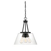 Savoy House Calhoun 3 Light 15" Wide Pendant Matte Black