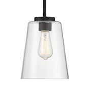 Savoy House Calhoun 8" Wide Mini Pendant Matte Black