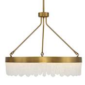 Savoy House Landon 27" Wide LED Crystal Ring Chandelier Warm Brass