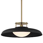 Savoy House Gavin 20" Wide Pendant Matte Black / Warm Brass