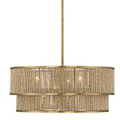 Savoy House Ashburn 6 Light 28" Wide Drum Chandelier Warm Brass and Rope
