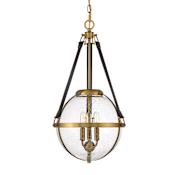 Savoy House Bozeman 3 Light 14" Wide Globe Chandelier Warm Brass