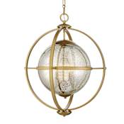 Savoy House Pearl 3 Light 21" Wide Globe Chandelier Warm Brass
