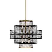 Savoy House Kelvin 6 Light 20" Wide Chandelier Matte Black / Warm Brass