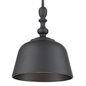 Savoy House Berg Single Light 12" Wide Pendant with Metal Shade Matte Black