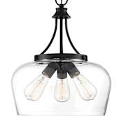 Savoy House Octave 3 Light 15" Wide LED Pendant Black