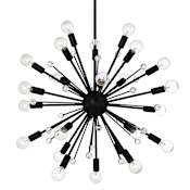 Savoy House Galea 24 Light 22" Wide Abstract Sputnik Chandelier Matte Black