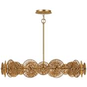 Savoy House Abbott 5 Light 31" Wide Ring Chandelier Distressed Gold