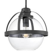 Savoy House Pendleton 14" Wide Pendant with Glass Shade Matte Black