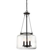 Savoy House Akron 3 Light 12" Wide Taper Candle Pendant English Bronze