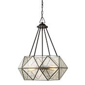 Savoy House Tartan 4 Light 20" Wide Chandelier with Mercury Glass Shade Oiled Burnished Bronze