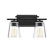 Savoy House Calhoun 2 Light 15" Wide Bathroom Vanity Light Black