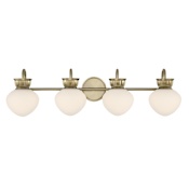 Savoy House Melbourne 4 Light 33" Wide Vanity Light Noble Brass