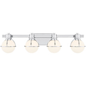 Savoy House Pierce 4 Light 32" Wide Vanity Light Chrome