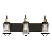 Savoy House Lansing 3 Light 24" Wide Bath Bar English Bronze and Warm Brass